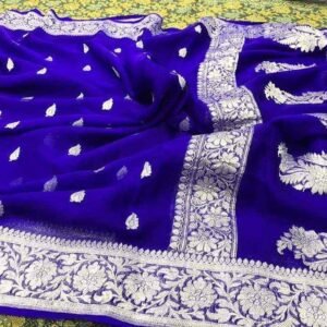 Khaddi georgette Silk Saree