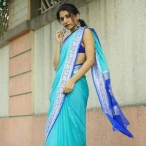 Khaddi georgette Silk Saree