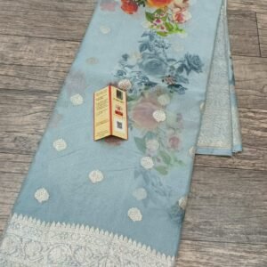 Khaddi georgette silk floral digital saree