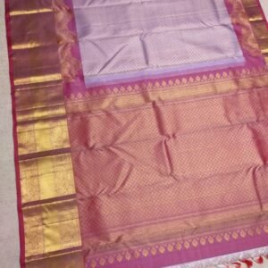 Pure Kanchipuram Red with Fancy Color Silk Saree
