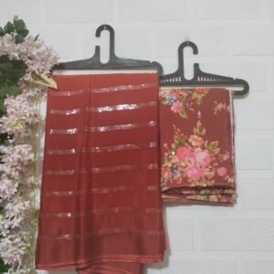 Pure chinnon saree