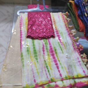 Pure chinnon saree