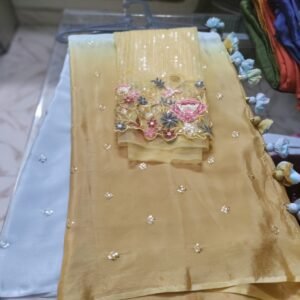 Pure chinnon saree