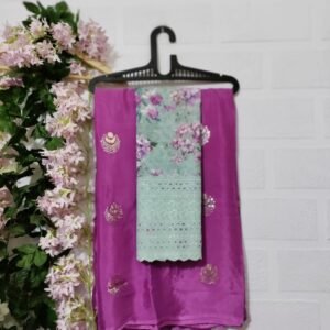 Pure chinnon saree