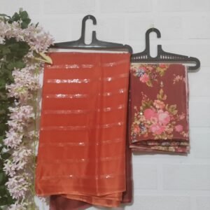 Pure chinnon saree