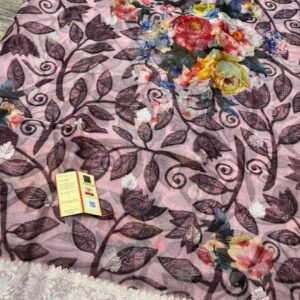 Khaddi georgette Silk floral digital print Saree